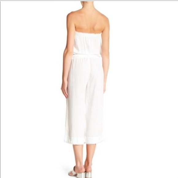 Cloth & Stone Strapless Fray Trim Crop Jumpsuit - Picture 2 of 15
